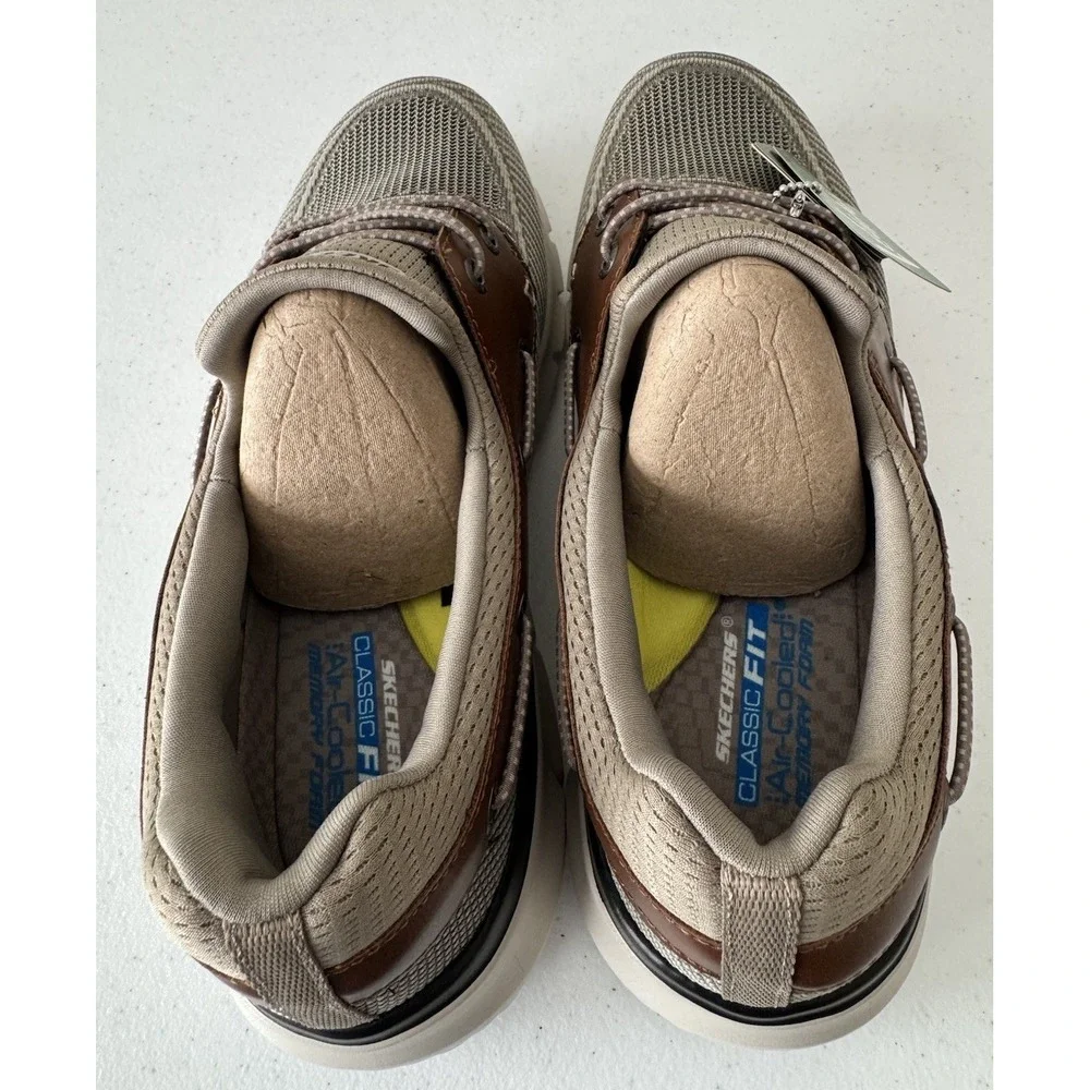 Skechers Men's‎ Del Retto Clean Slate Slip On Walking Loafers Taupe Size 11.5 US